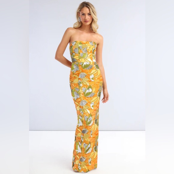 HELSI Serena Floral Elegant Strapless Dress - Picture 1 of 12